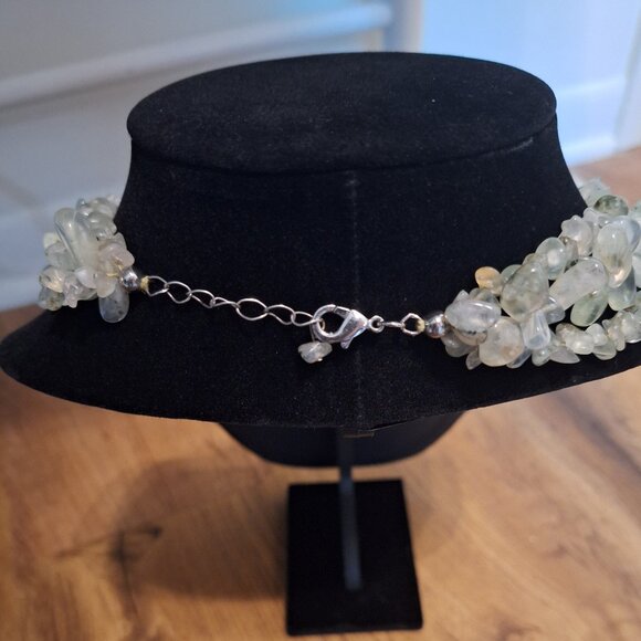 Gemstone Green Triple Layer Boho NECKLACE - Picture 2 of 2